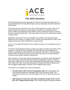 The ACE Solution - ACE Scholarships