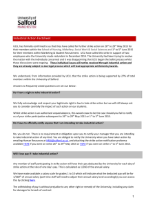 Industrial Action Fact Sheet: May - June 2015