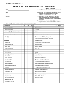 Phlebotomy Skills Checklist - PrimeForce Medical Corp