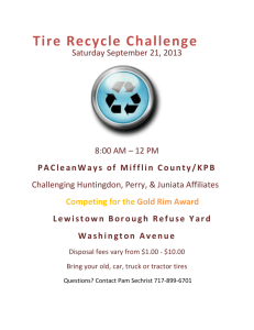 Tire Recycle Challenge 2013