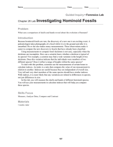 Ch 26. Investigating Hominoid Fossils