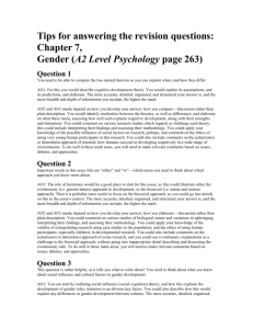 Tips for answering the revision questions: Chapter 7