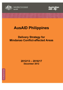 Why develop a specific strategy for Mindanao conflict