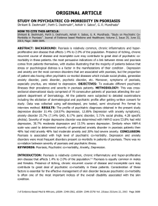 Study on Psychiatric Co-Morbidity in Psoriasis”.