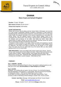 GHANA: Slave Coast and Ashanti Kingdom