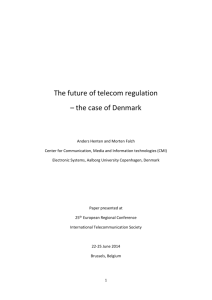 The future of telecom regulation ITS