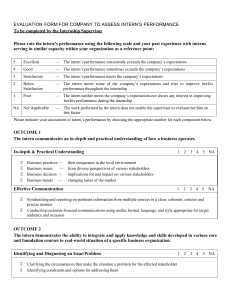 Employer Evaluation Form