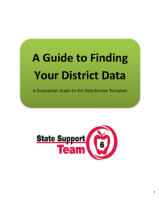 A Guide to Finding Your District Data
