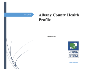 Albany County Health Profile - Healthy Capital District Initiative