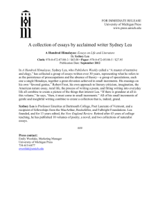 Press Release - The University of Michigan Press