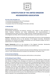 Constitution - UK Housekeepers Association