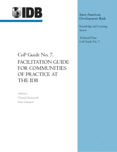 CoP Guide No. 7 - Inter-American Development Bank