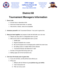 District 68 Tournament Managers Information