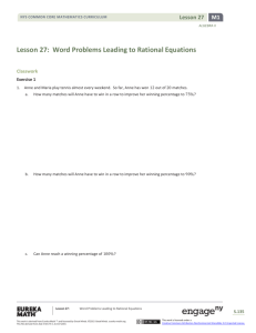 Lesson 27: Word Problems Leading to Rational