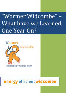 Warmer Widcombe Report - Energy Efficient Widcombe