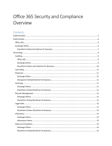 Office 365 Security and Compliance Overview