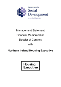 Management Statement Financial memorandum Dossier of Controls