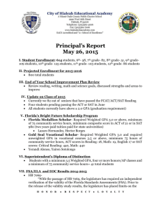 Principal_s Report- May 26 2015 - City of Hialeah Educational
