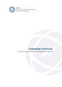 Computing in Schools - Council of European Professional