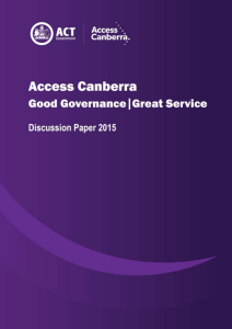 Access Canberra Accountability Commitment - Time to Talk