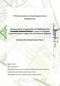 Urban Settlements Collective - Research Report - NDP