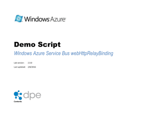 Windows Azure Service Bus webHttpRelayBinding