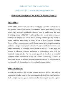 Risk-Aware Mitigation for MANET Routing Attacks