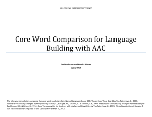 Core Word Comparison for Language Building