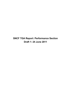 SNCF TGA Report: Performance Section Draft 1
