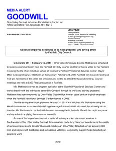 Full Press Release Here - Ohio Valley Goodwill Industries