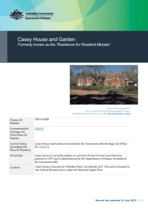 Casey house and garden - Department of Finance