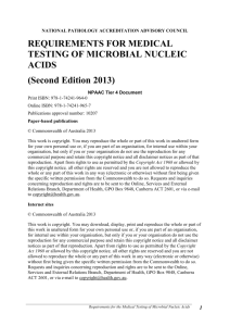Diagnostic molecular testing of microorganisms causing disease in