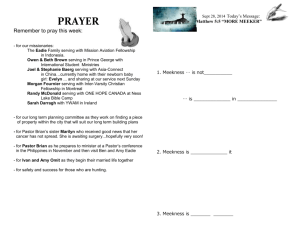 CFBC Sermon notes Prayer and HG Qs Oct 12 2014