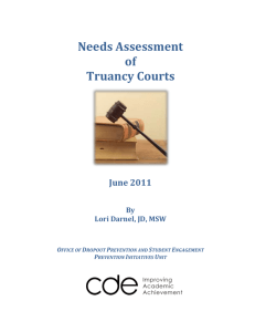 Needs Assessment of Truancy Courts Report