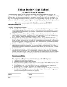 Junior High School-Parent-Student Compact