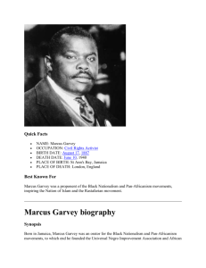 Marcus Garvey biography