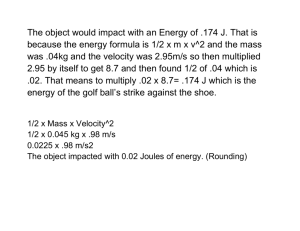 Energy Question Exemplars