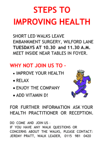 Walking for Health Poster - Castle Healthcare Practice