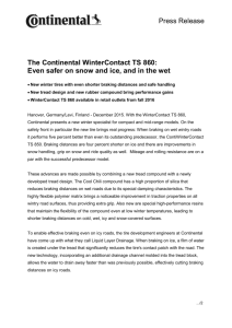 The Continental WinterContact TS 860: Even safer on snow and ice