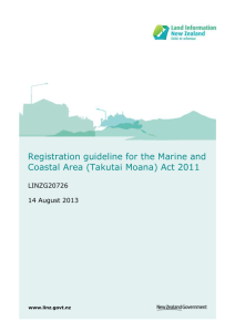 Registration guideline for the Marine and Coastal Area Act 2011