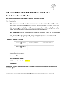 New Mexico Common Course Assessment