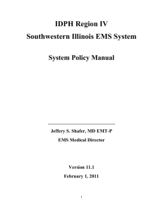 System Policy Manual - Illinois EMS Region IV