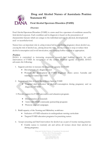 DANA Position Statement 2 Fetal Alcohol Spectrum Disorders (FASD)
