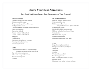 Know Your Bear Attractants & Use a Bear