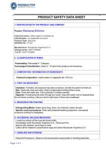 product safety data sheet