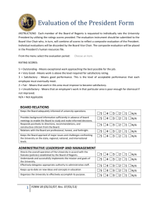 Form 030 Presidential Evaluation