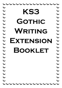 KS3 Gothic Writing Extension Booklet