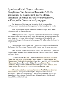 The Daughters of the American Revolution (DAR) celebrated its