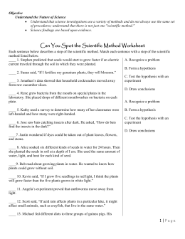 32 Can You Spot The Scientific Method Worksheet Answers - Worksheet