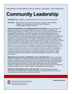 The Ohio State University - Association of Leadership Educators